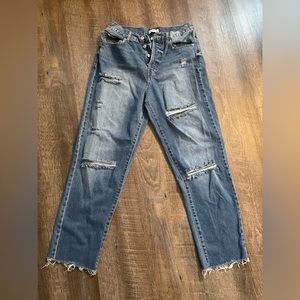 Forever 21 mom ripped full length mom jeans